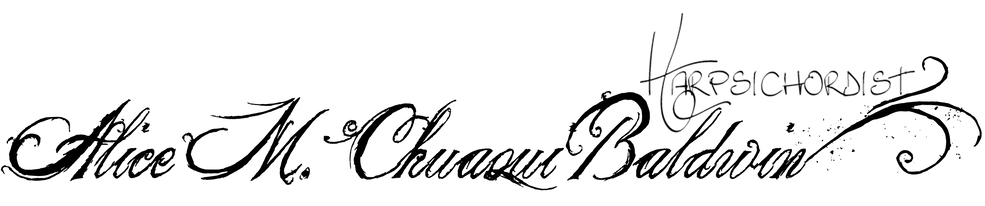 Alice M. Chuaqui Baldwin | Harpsichordist Logo